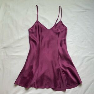 Vintage Victoria’s Secret 100% Silk Slip Dress in Purple - Size Small